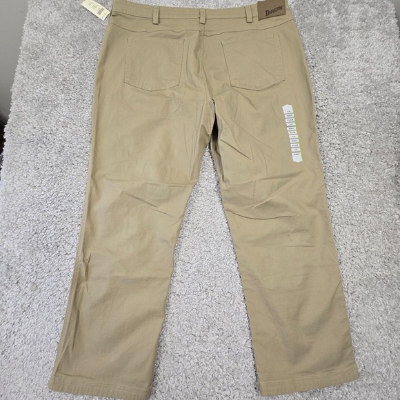 Duluth Fire Hose‎ Flex Pants Men 42x30 Khaki Canvas Relaxed Fit Durable Workwear - Picture 8 of 15
